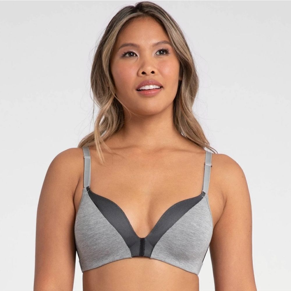 All.You. LIVELY Women's All Day Deep V No Wire Bra